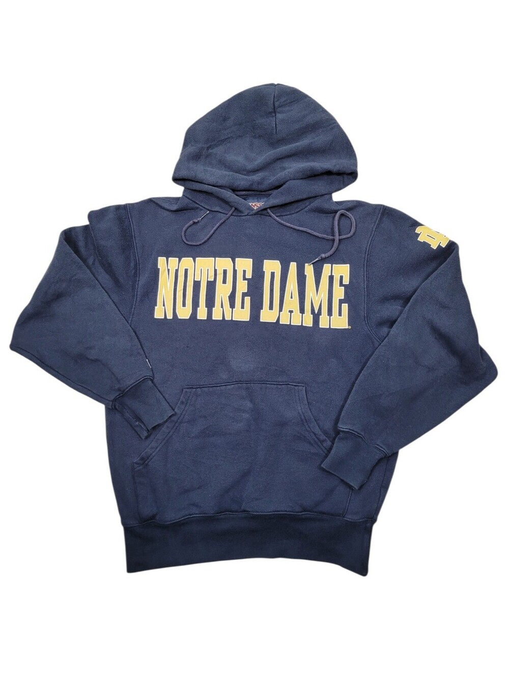 Vintage 90s Jansport University of Notre Dame Navy Blue Hoodie Top Size: Small